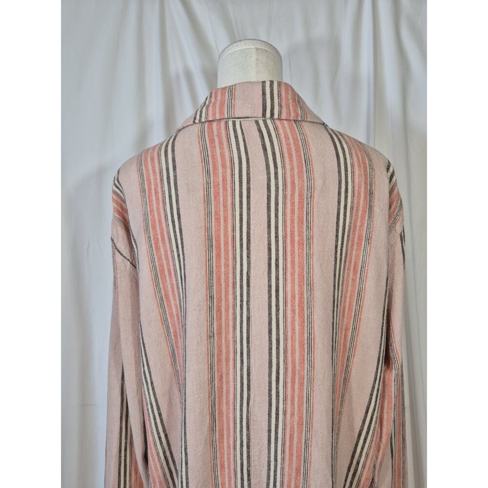 Free People Simply Stripe Oversized Linen Blazer Medium - Picture 8 of 10